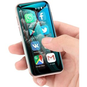 Truely Super Mini Smartphone, SOYES XS11 Unlocked Phone 3G WCDMA Android Mobile 2.5'' Touch Screen 1GB RAM 8GB ROM Dual SIM WiFi Bluetooth Hotspot Ultra Thin Card Pocket Cellphone (White)