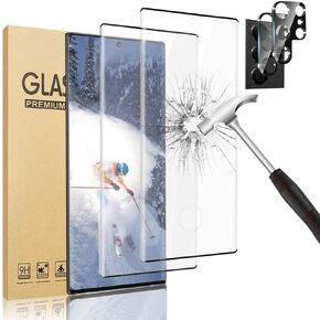 AFSKU [2+2 Pack] Galaxy S23 Ultra Screen Protector and Camera Lens Protector, HD Clear Tempered Glass, Fingerprint Support,3D Full Coverage, Scratch Resistant, for Samsung Galaxy S23 Ultra 6.8 Inch in Kuwait