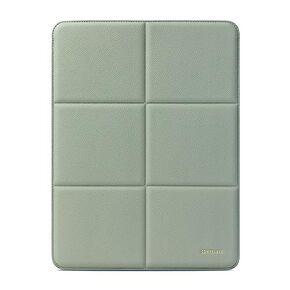 CComfyable Laptop Sleeve 15 Inch Precisely Compatible with MacBook Air 15-inch M3 2024 A3114, Faux Leather Cover Case, Silver