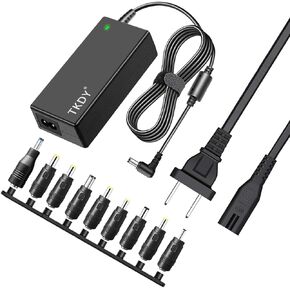 TKDY 19V 3.42A Universal Laptop Charger 19Vdc LCD Monitor Power Cord, fit for DC 19 Volts 3.16A 2.37A 2.1A Gateway Acer Asus Toshiba HP Computer LG Samsung Monitor JBL Speaker AC Adapter.