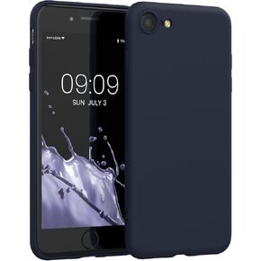 kwmobile Case Compatible with Apple iPhone SE (2022) / iPhone SE (2020) / iPhone 8 / iPhone 7 Case - Slim Protective TPU Silicone Phone Cover - Arctic Night