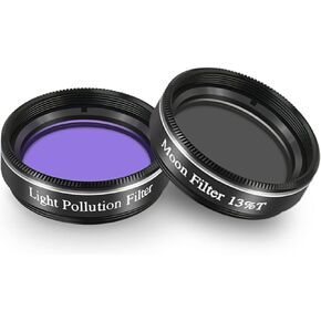 1.25inch Light Pollution Filter for Telescope, Perfect for Viewing Moon and Planets, Metal Cell and Optical Glass