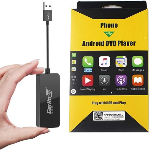 CarlinKit Wired CarPlay Dongle Android Auto for Car Radio with Android System Version 4.4.2 and Above, Install The AutoKit App in The Car System, Dongle Connect The Car's AutoKit App to get CarPlay in Saudi Arabia