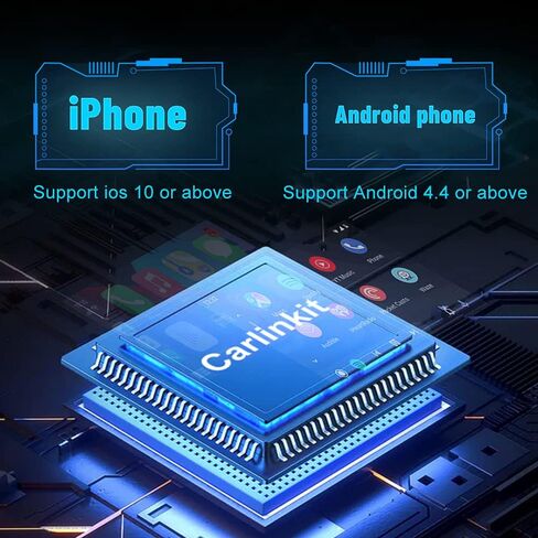 CarlinKit Wired CarPlay Dongle Android Auto for Car Radio with Android System Version 4.4.2 and Above, Install The AutoKit App in The Car System, Dongle Connect The Car's AutoKit App to get CarPlay in Saudi Arabia