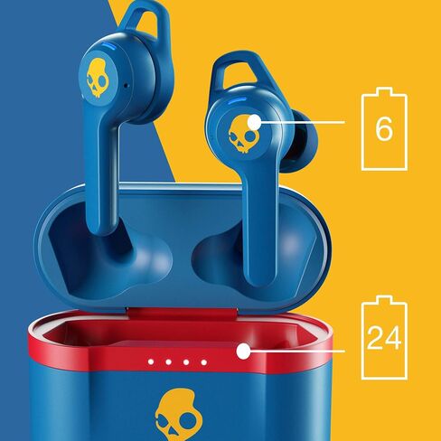 Skullcandy Indy Evo In-Ear Wireless Earbuds, 30 Hr Battery, Microphone, Works with iPhone Android and Bluetooth Devices - Black in Kuwait