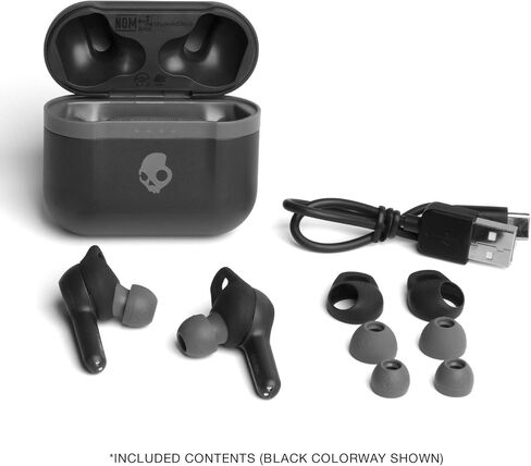 Skullcandy Indy Evo In-Ear Wireless Earbuds, 30 Hr Battery, Microphone, Works with iPhone Android and Bluetooth Devices - Black in Kuwait
