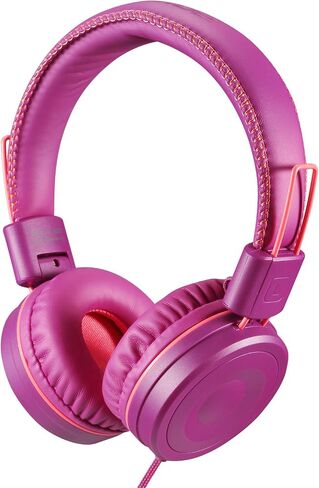 POWMEE M1 Kids Headphones Wired Headphone for Kids,Foldable Adjustable Stereo Tangle-Free,3.5MM Jack Wire Cord On-Ear Headphone for Children (Blue) in Kuwait