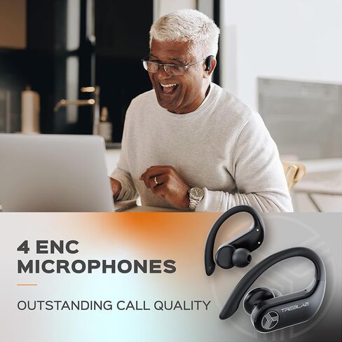 TREBLAB X3-Pro Earbuds Wireless Bluetooth, Earhook IPX5 12H Powerbank in Saudi Arabia