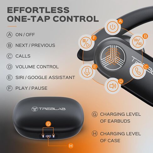 TREBLAB X3-Pro Earbuds Wireless Bluetooth, Earhook IPX5 12H Powerbank in Kuwait