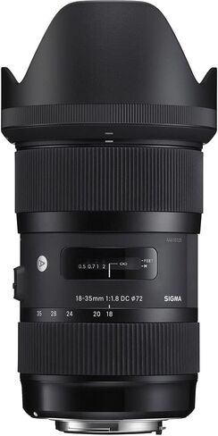 سيجما عدسة فنية 18-35 ملم f/1.8 DC HSM لكاميرا نيكون F (210-306) + حقيبة ظهر + بطاقة 64GB + حافظة عدسة + قارئ بطاقات + مجموعة فلتر 3 قطع + مجموعة تنظيف + حامل ثلاثي مرن + محفظة ذاكرة + المزيد in Kuwait