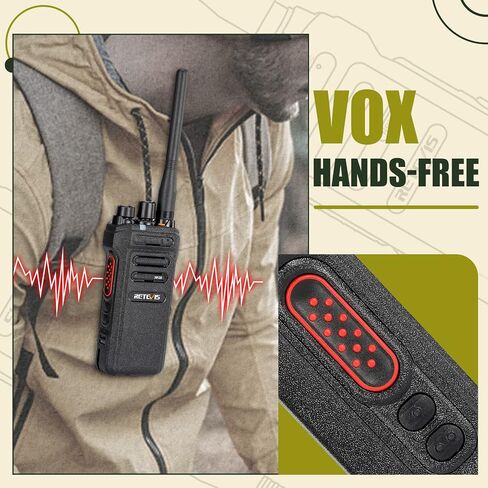 Retevis NR30 2 Way Radios Walkie Talkies Long Range, Waterproof Walkie Talkies IP67,2800mAh,USB-C,Noise Reduction, Heavy Duty Two Way Radio for Survival Adventure Offroad Business (2 Pack) in Kuwait