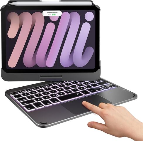 typecase Keyboard Case for iPad mini 7/6 8.3-inch, Trackpad, 360 Rotating in Kuwait