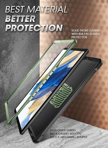 SUPCASE for Galaxy Tab A8 Case with Stand (Unicorn Beetle Pro), [Built-in Screen Protector] Full-Body Rugged Shockproof Heavy Duty Protective Tablet Case for Samsung Galaxy Tab A8 10.5 Inch, Black in Kuwait
