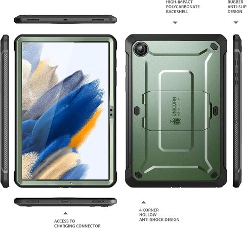 SUPCASE for Galaxy Tab A8 Case with Stand (Unicorn Beetle Pro), [Built-in Screen Protector] Full-Body Rugged Shockproof Heavy Duty Protective Tablet Case for Samsung Galaxy Tab A8 10.5 Inch, Black in Kuwait