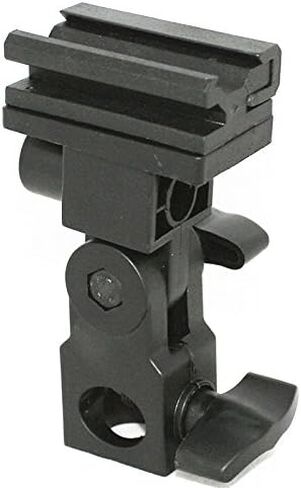 بييي حامل اضاءة دوار لفلاش كاميرا سبيدلايت، حامل فلاش للمظلة، حامل حذاء لفلاش دي اس ال ار وضوء الاستوديو (قوس بي، 1) in Kuwait