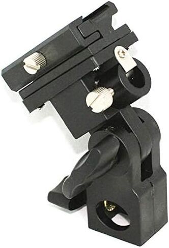 بييي حامل اضاءة دوار لفلاش كاميرا سبيدلايت، حامل فلاش للمظلة، حامل حذاء لفلاش دي اس ال ار وضوء الاستوديو (قوس بي، 1) in Kuwait