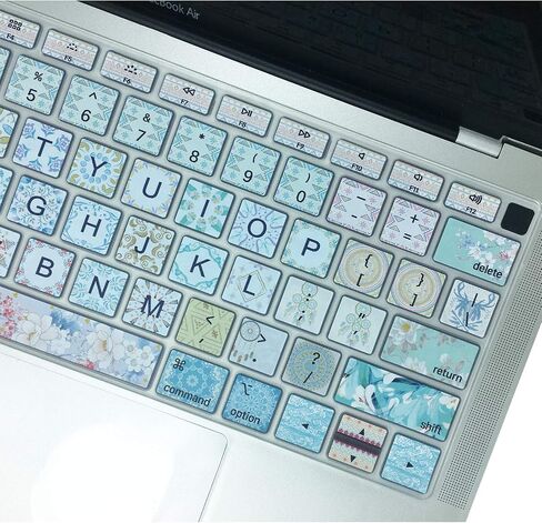 Keyboard Cover Protector for Apple MacBook Air 13.3 Inch (Model: A1932 2018/2019 Released), Silicone Skin Protector with Pattern & Big Letter Design,Cute Cat in Kuwait