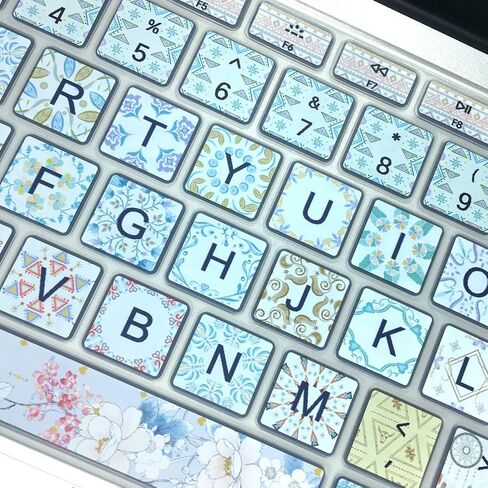 Keyboard Cover Protector for Apple MacBook Air 13.3 Inch (Model: A1932 2018/2019 Released), Silicone Skin Protector with Pattern & Big Letter Design,Cute Cat in Kuwait