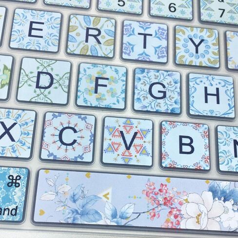 Keyboard Cover Protector for Apple MacBook Air 13.3 Inch (Model: A1932 2018/2019 Released), Silicone Skin Protector with Pattern & Big Letter Design,Cute Cat in Kuwait