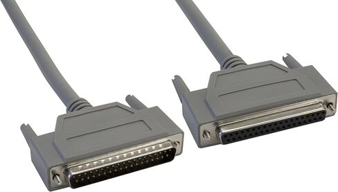 Amphenol CS-DSDMDB37MF-005 كابل 37-Pin DB37 Deluxe D-Sub، محمي، ذكر/أنثى، 5 بوصات، رمادي in Kuwait