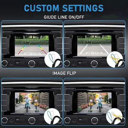 كاميرا احتياطية 12 فولت لسيارة بيك اب وشاحنة اس يو في، كاميرا رؤية خلفية بزاوية مثالية 149 درجة، مقاومة للماء IP69K، هيكل معدني بالكامل in Kuwait