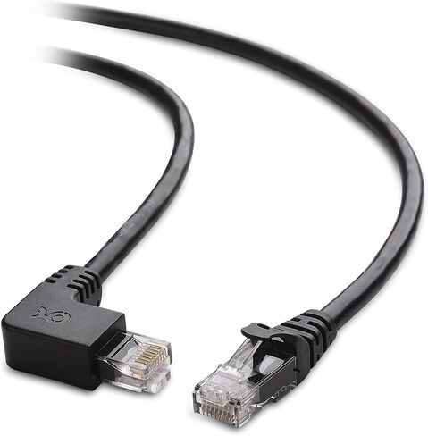 Cable Matters 10Gbps Combo-Pack 90 Degree Cat 6, Cat6 Right Angle Ethernet Cable 5 ft (90 Degree + 270 Degree Right Angle Cat6 Cable) in Kuwait