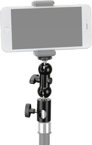 CAMVATE 16mm Light Stand Head Adapter with 1/4"-20 Thumbscrew Mini Ball Head Support - 2861 in Saudi Arabia