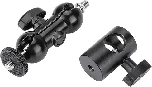 CAMVATE 16mm Light Stand Head Adapter with 1/4"-20 Thumbscrew Mini Ball Head Support - 2861 in Saudi Arabia