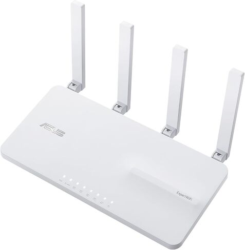 موجه ASUS ExpertWiFi EBR63 AX3000 WiFi 6 للأعمال - بوابة ضيوف مخصصة وSDN، إعداد سهل وإدارة عن بعد، قابل للتطوير باستخدام ExpertWiFi AIMesh، أمان مجاني من الدرجة التجارية، VPN، VLAN in Saudi Arabia