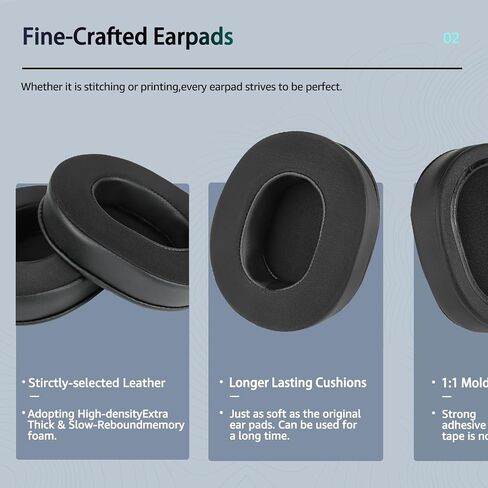 Wzsipod Cooling Gel Earpads for Razer Blackshark V2 X Headphones, Protein Leather & Fabric, Ultimate Comfort, Enhanced Durability, Cooling Effect Headset Replacement (Black) in Kuwait