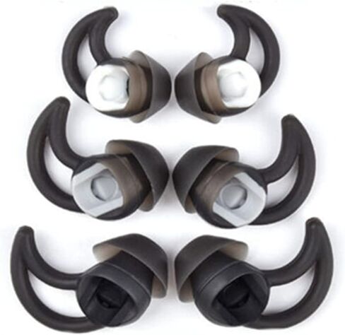 2 Pairs M Replacement Silicone in Ear Earbud Tips Set Earphone for Bo-se QC20 QC20i SoundSport SIE2i IE2 IE3 Black in Kuwait