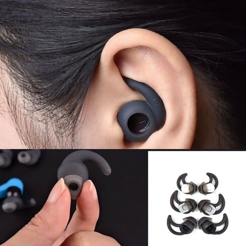 2 Pairs M Replacement Silicone in Ear Earbud Tips Set Earphone for Bo-se QC20 QC20i SoundSport SIE2i IE2 IE3 Black in Kuwait