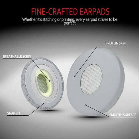 وسادات استبدال سماعات الرأس الاحترافية Bose On Ear، وسادات أذن بديلة Bose OE2، تناسب Bose Over-Ear 2 (OE2، OE2i)، جلد ناعم وإسفنج ميموري، من Krone Kalpasmos - Blue Scrim، كاكي in Kuwait