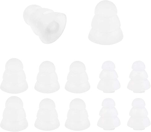 ALXCD Triple Flange Ear Tip, 6 Pairs S/M/L Size Triple Three Flange Noise Isolation Silicone Earbuds Tips with 4mm Connector Hole, Fit for Most in Ear Earphone (Black)[S/M/L] in Saudi Arabia