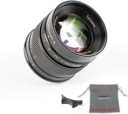 7 الحرفيين 55 مللي متر F1.4 APS-C الألومنيوم دليل عدسة ثابتة لكاميرات فوجي X جبل مثل X-A1 X-A10 X-A2 X-A3 X-at X-M1 XM2 X-T1 X-T10 X-T2 X-T20 X -Pro1 X-Pro2 X-E1 X-E2 X-E2s (أسود) in Kuwait