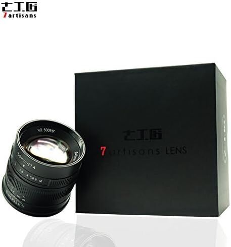 7 الحرفيين 55 مللي متر F1.4 APS-C الألومنيوم دليل عدسة ثابتة لكاميرات فوجي X جبل مثل X-A1 X-A10 X-A2 X-A3 X-at X-M1 XM2 X-T1 X-T10 X-T2 X-T20 X -Pro1 X-Pro2 X-E1 X-E2 X-E2s (أسود) in Kuwait