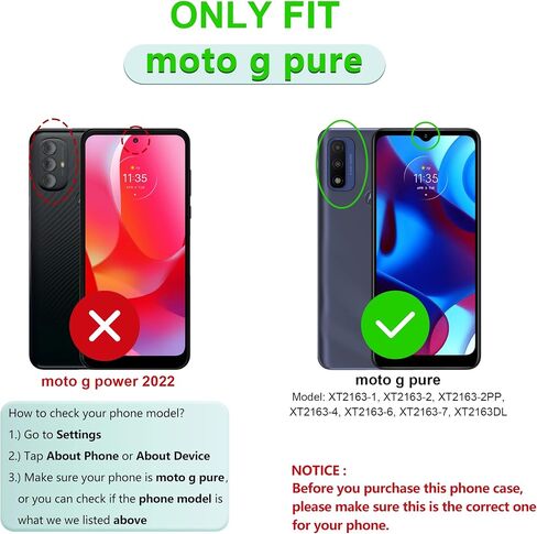 PUJUE for Motorola Moto-G Pure Phone Case: G Play 2023 | G Power 2022 Silicone Matte Case 360 Full Protection - Rugged Bumper Sturdy Shockproof Drop Protective TPU Cell Phone Cover Woman Men (Black) in Saudi Arabia