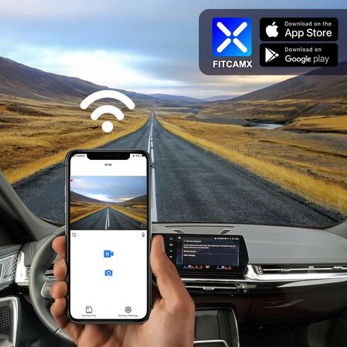 Fitcamx 4K Dash Cam Suitable for Toyota Corolla LE L XLE XSE SE 2020 2021 2022 Hybrid & Hatchback 2019-2022 (E210/Gen12), OEM Look, 2160P UHD Video WiFi, G-Sensor Loop Recording, Plug&Play, 64GB Card in Kuwait