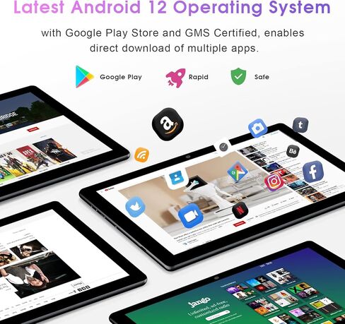 تابلت WeTap بشاشة 10 بوصات تعمل بنظام Android، جهاز لوحي Android 12، ذاكرة وصول عشوائي 3 جيجابايت، ذاكرة وصول عشوائي 64 جيجابايت، كاميرا 2 ميجابكسل + 8 ميجابكسل، 1280 × 800 IPS، معالج رباعي النواة أجهزة Google اللوحية، بلوتوث واي فاي بطارية 5000 مللي أمبي in Kuwait