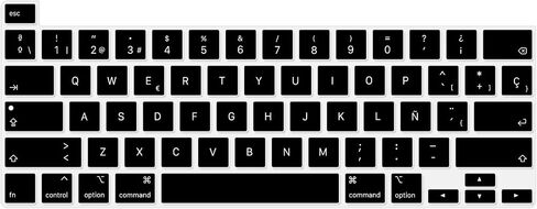 HRH Japanese Black Silicone US Keyboard Cover Skin for MacBook Pro 13.3 16 in Kuwait