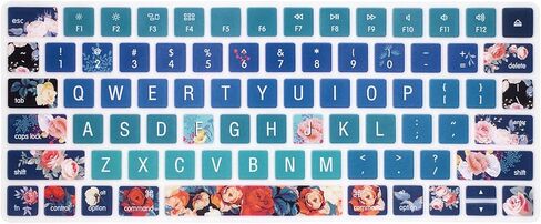 غطاء لوحة المفاتيح لجهاز Apple Wireless iMac Magic Keyboard MLA22LL/ A (الموديل: A1644)، واقي جلد من السيليكون بنمط وتصميم حروف كبيرة، تصميم أمريكي، الفاوانيا in Kuwait