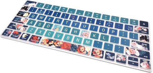 غطاء لوحة المفاتيح لجهاز Apple Wireless iMac Magic Keyboard MLA22LL/ A (الموديل: A1644)، واقي جلد من السيليكون بنمط وتصميم حروف كبيرة، تصميم أمريكي، الفاوانيا in Kuwait