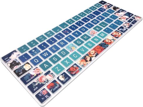 غطاء لوحة المفاتيح لجهاز Apple Wireless iMac Magic Keyboard MLA22LL/ A (الموديل: A1644)، واقي جلد من السيليكون بنمط وتصميم حروف كبيرة، تصميم أمريكي، الفاوانيا in Kuwait