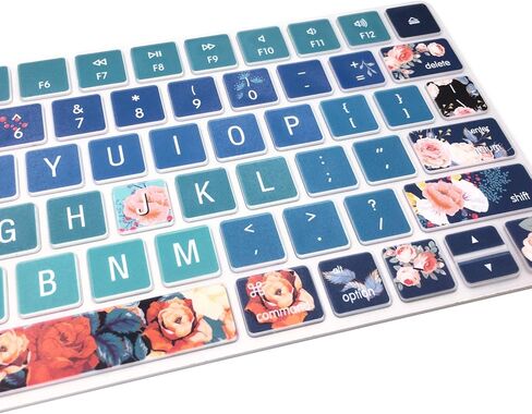 غطاء لوحة المفاتيح لجهاز Apple Wireless iMac Magic Keyboard MLA22LL/ A (الموديل: A1644)، واقي جلد من السيليكون بنمط وتصميم حروف كبيرة، تصميم أمريكي، الفاوانيا in Kuwait