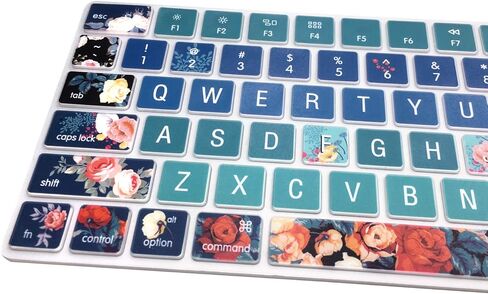 غطاء لوحة المفاتيح لجهاز Apple Wireless iMac Magic Keyboard MLA22LL/ A (الموديل: A1644)، واقي جلد من السيليكون بنمط وتصميم حروف كبيرة، تصميم أمريكي، الفاوانيا in Kuwait