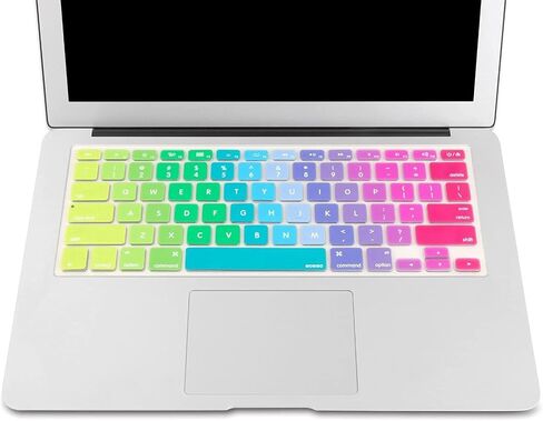MOSISO Silicone Keyboard Cover Compatible with MacBook Air 13 inch A1466 A1369 2010-2017&Compatible with MacBook Pro 13/15 inch (with/Without Retina Display, 2015 or Older Version), Blue & Pink in Saudi Arabia