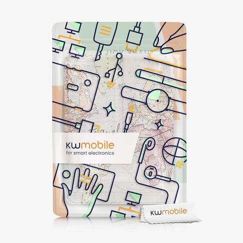 حافظة kwmobile Origami متوافقة مع Amazon Kindle Paperwhite 11. Generation 2021 - حافظة رفيعة بغطاء من جلد البولي يوريثان الفاخر مع حامل - أسود للسفر/متعدد الألوان in Kuwait