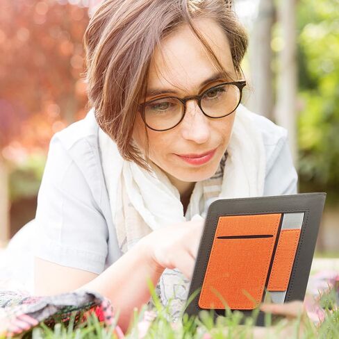 حافظة SINKAAA لجهاز Kindle مقاس 6 بوصات (الجيل الحادي عشر، إصدار 2022)، غطاء ذكي من جلد البولي يوريثان مع ميزة التنبيه التلقائي للنوم مع غطاء للأكمام مع فتحة للبطاقة وحزام يد لجهاز Kindle 2022 (برتقالي) in Kuwait