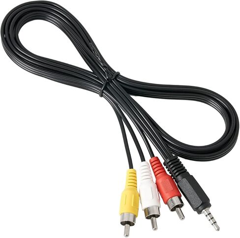 كابل فيديو QDiShi 3.5 مم إلى RCA AV Camcorder، صوت مركب، مادة PVC، خسارة منخفضة، مناسب لأجهزة التلفاز المختلفة، VCRs، DVDs وأجهزة استقبال المسرح المنزلي، إلخ in Kuwait