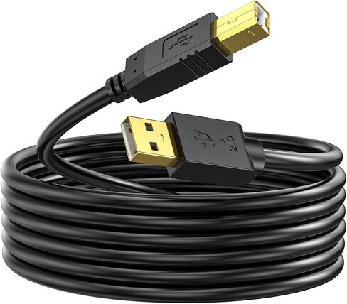 Printer Cable 20 Foot - USB A to USB B Printer Cable Compatible with HP, Canon, Brother, Samsung, Dell, Epson and More in Saudi Arabia